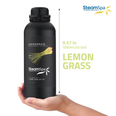 Steamspa 100% Natural Essence of Lemongrass 1000ml Aromatherapy Bottle G-OILLEM1K